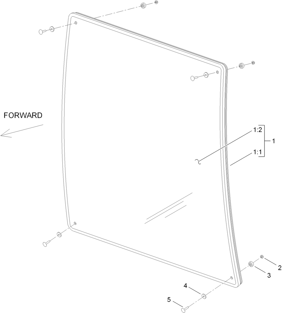 Cab Windshield Assembly
