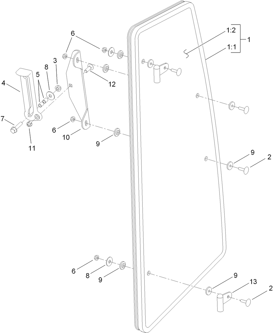 Cab Left Window Assembly