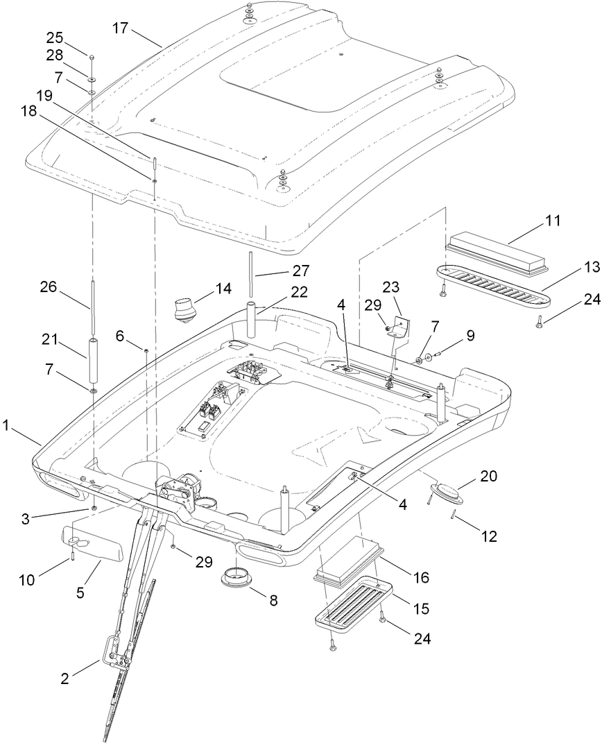 Cab Headliner Assembly