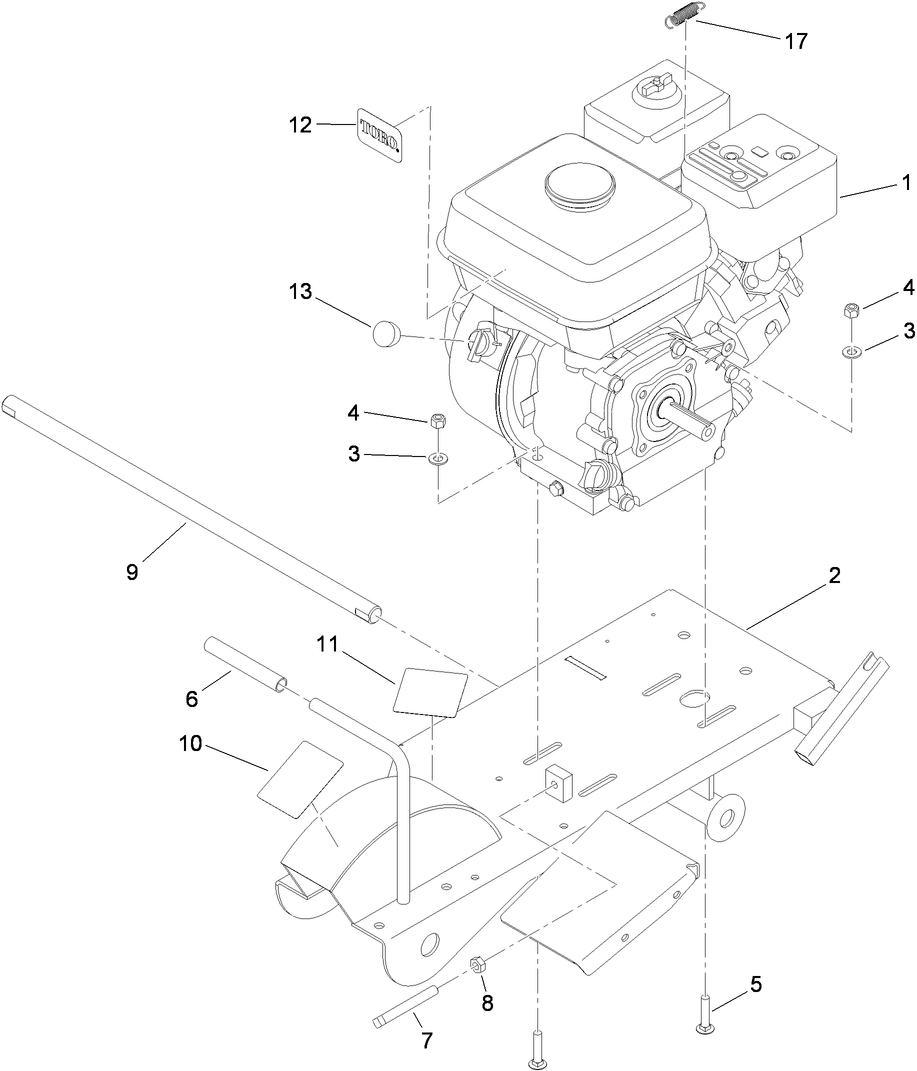 Engine and Frame Assembly