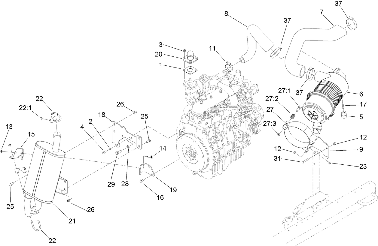 Engine Intake and Exhaust Assembly