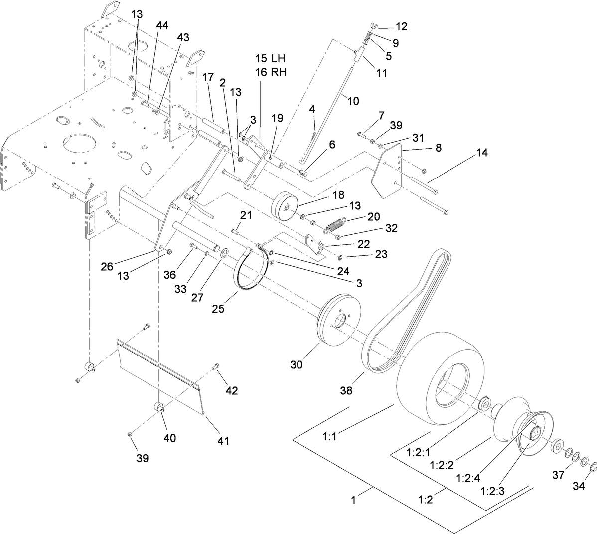 Drive Wheel and Brake Assembly