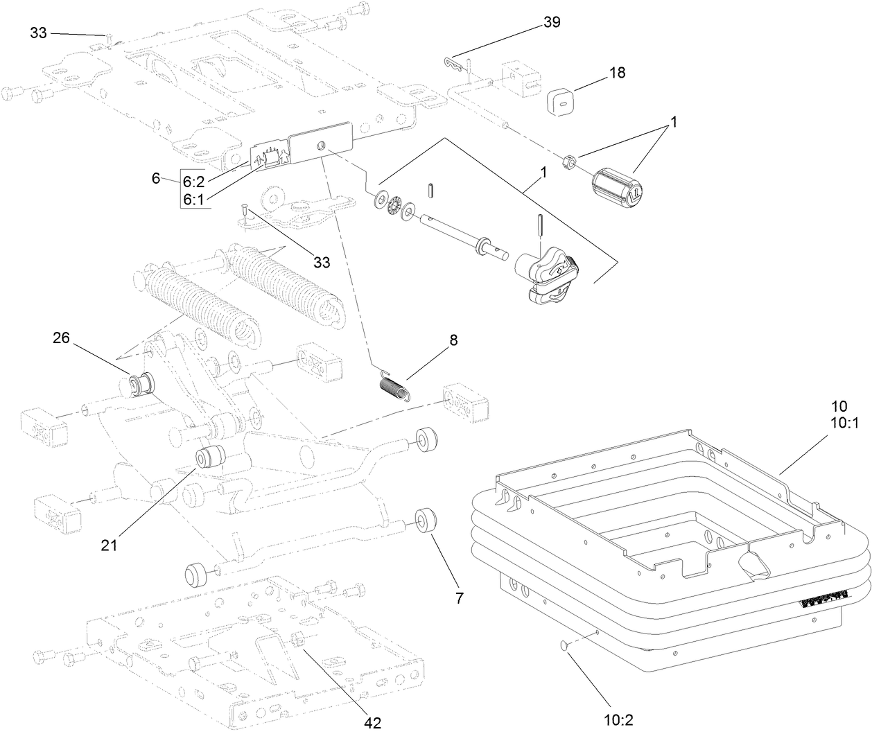 Mechanical Seat Suspension Assembly No. 110-8851