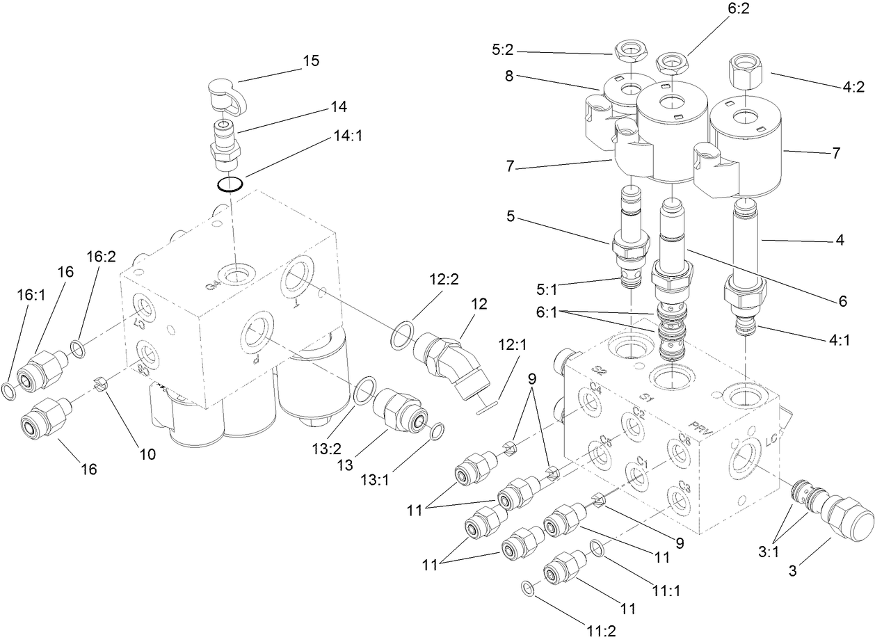 Lift Control Manifold Assembly No. 117-0158
