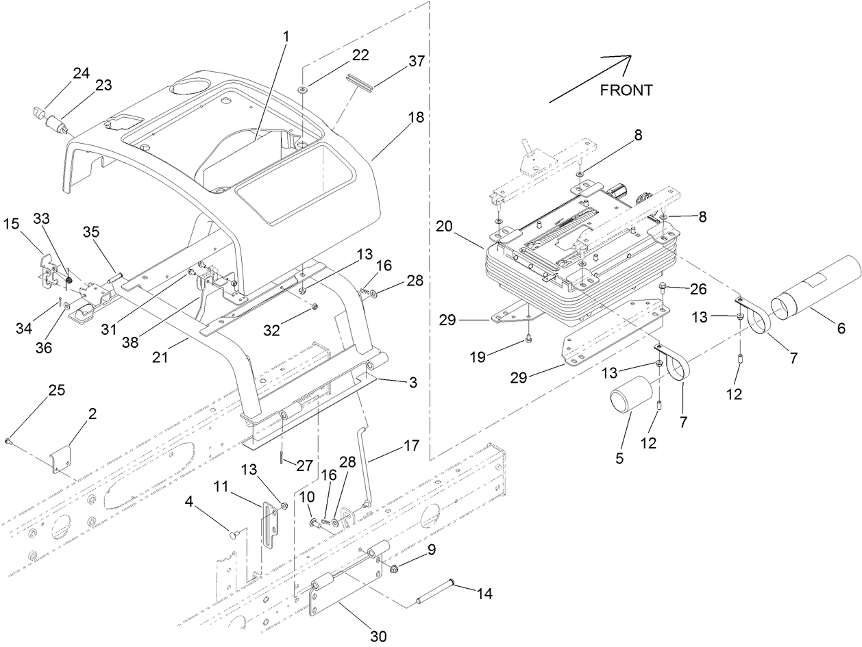 Seat Base and Suspension Assembly