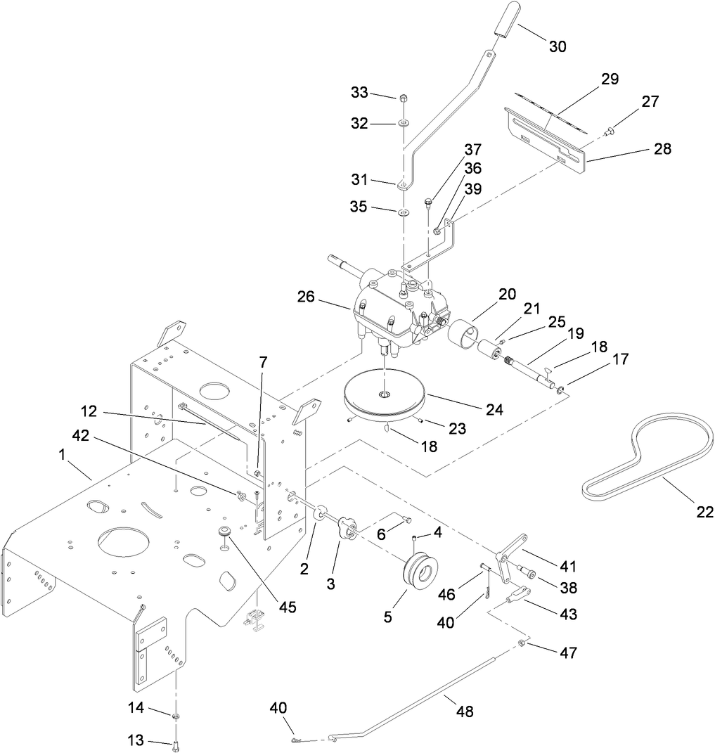 Frame and Transmission Assembly