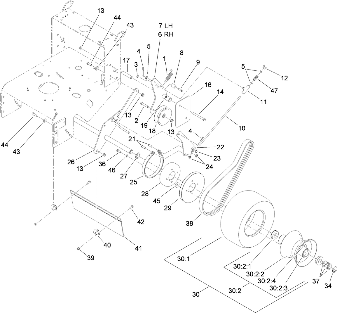 Drive Wheel and Brake Assembly