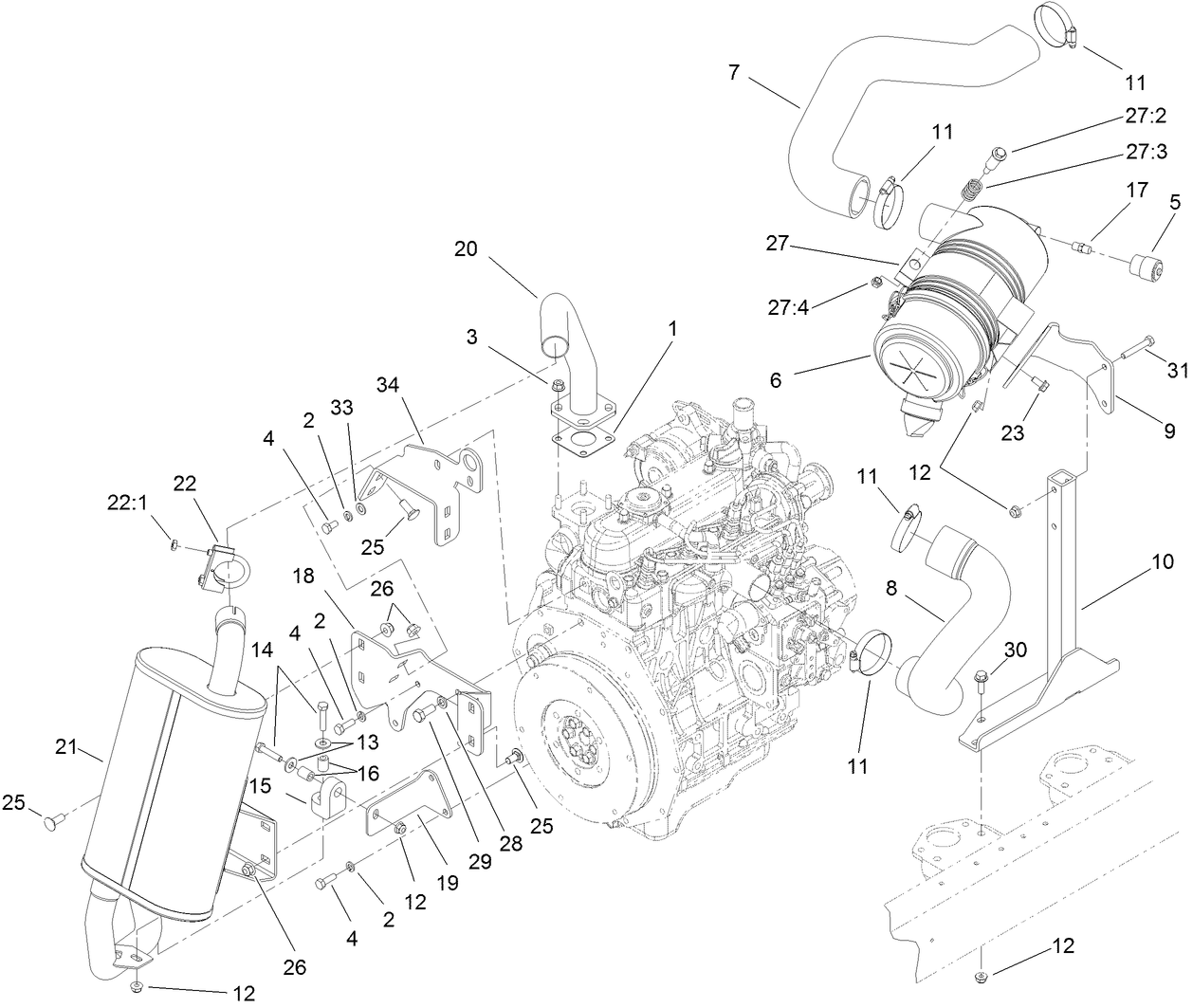 Engine Intake and Exhaust Assembly