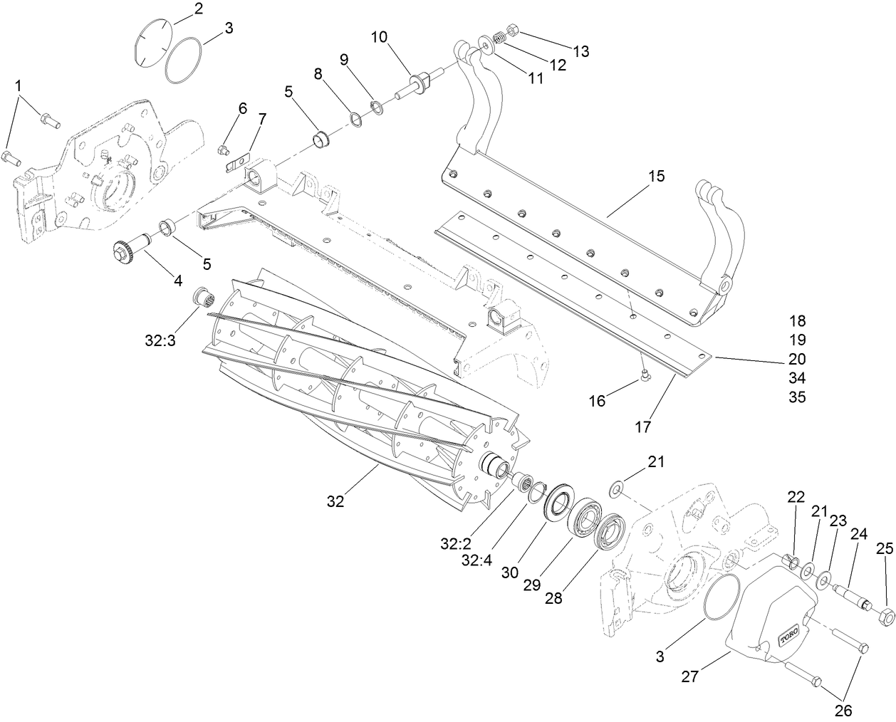 Reel and Bedbar Assembly