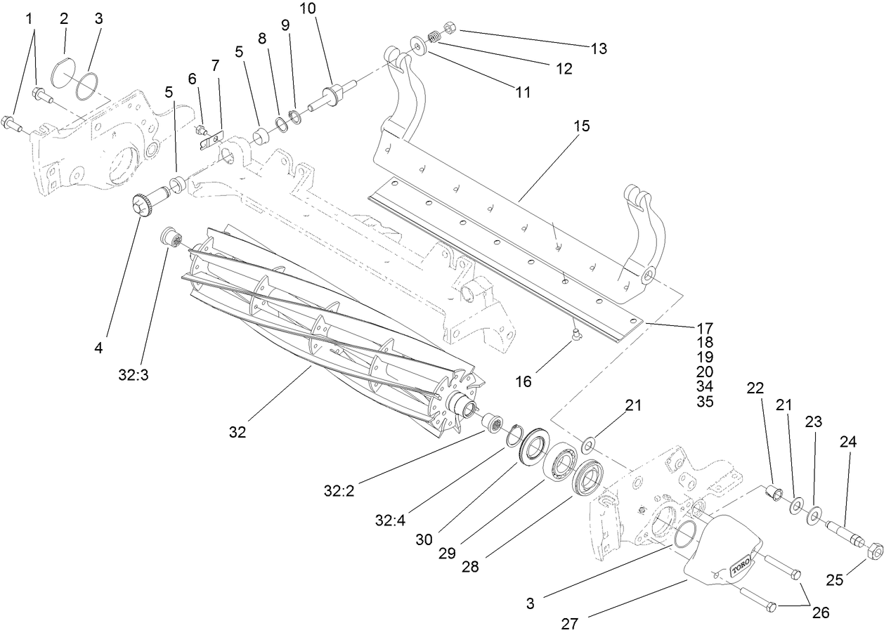 Reel and Bedbar Assembly