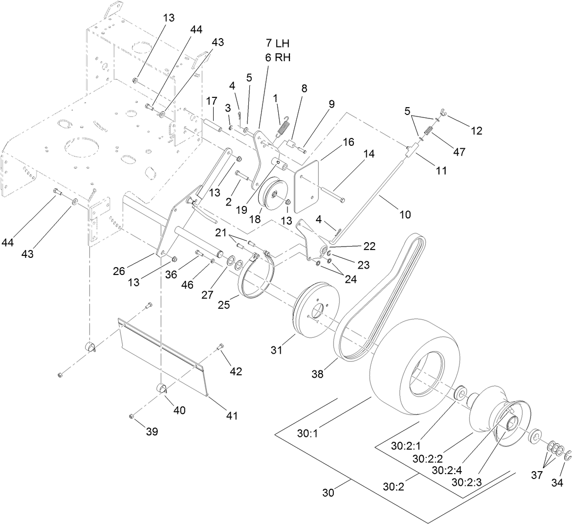 Drive Wheel and Brake Assembly