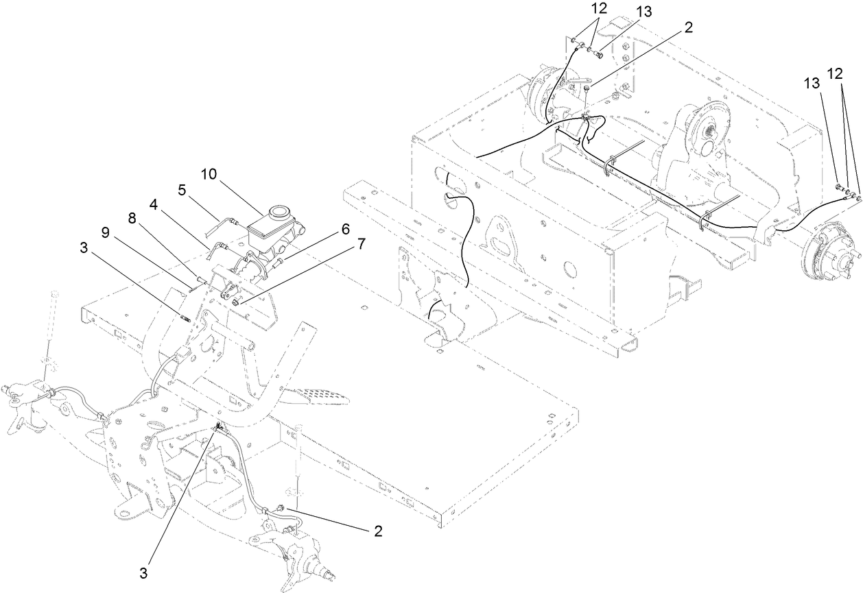 Master Cylinder and Brake Line Assembly