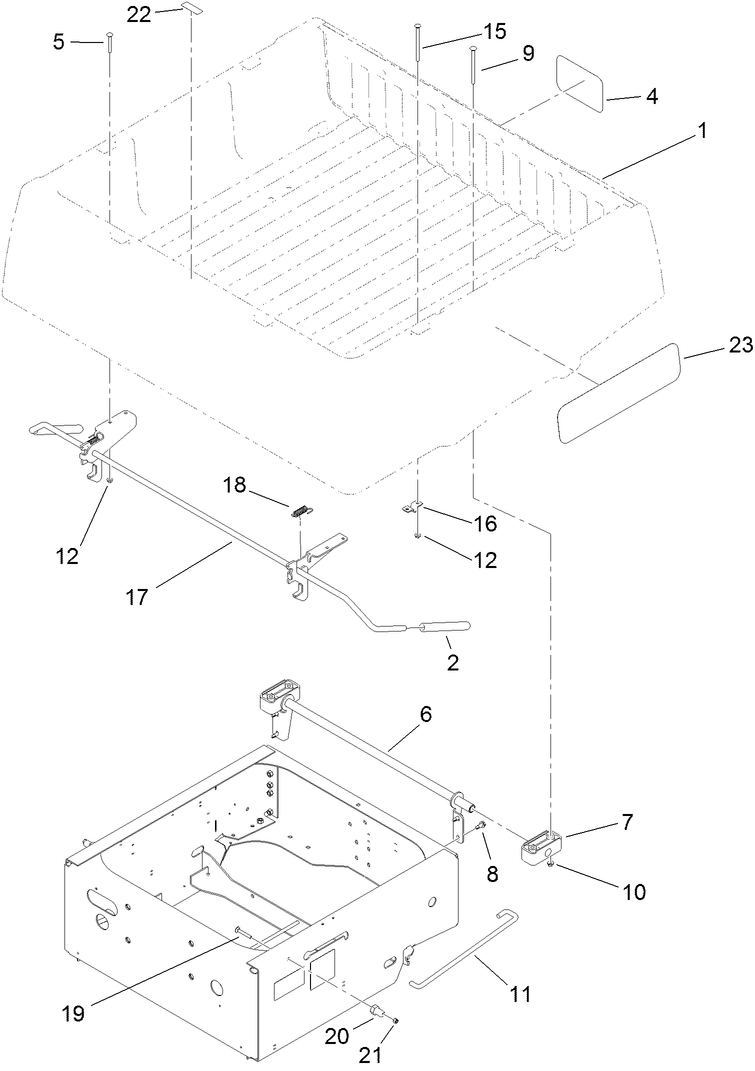 Box and Tailgate Installation Assembly