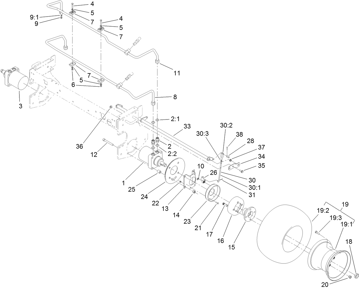 Front Wheel and Brake Assembly