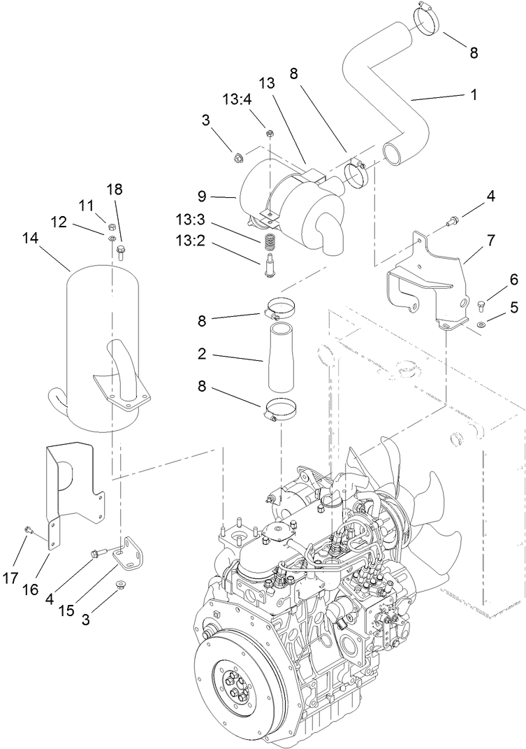 Air Cleaner and Muffler Assembly