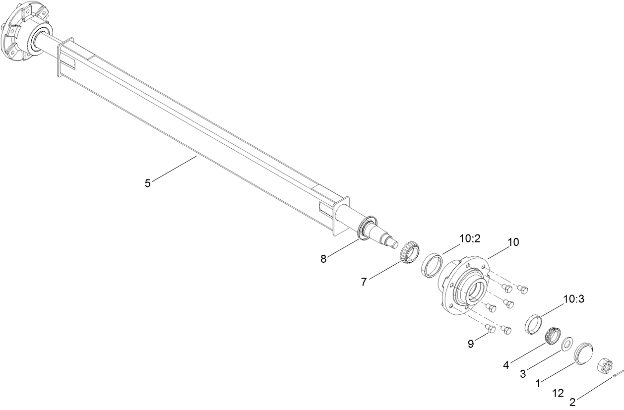 Axle and Hub Assembly