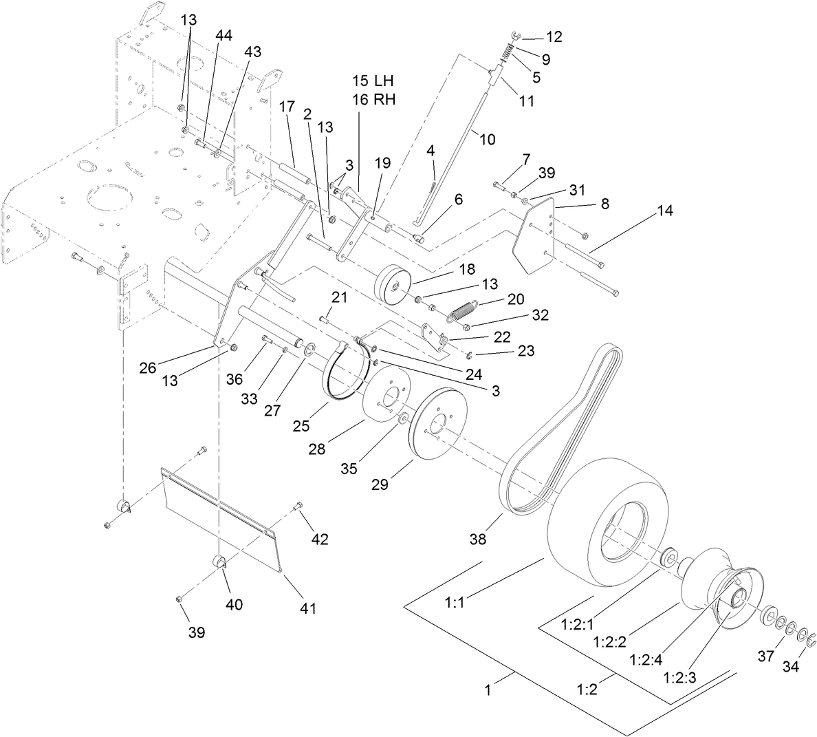 Drive Wheel and Brake Assembly