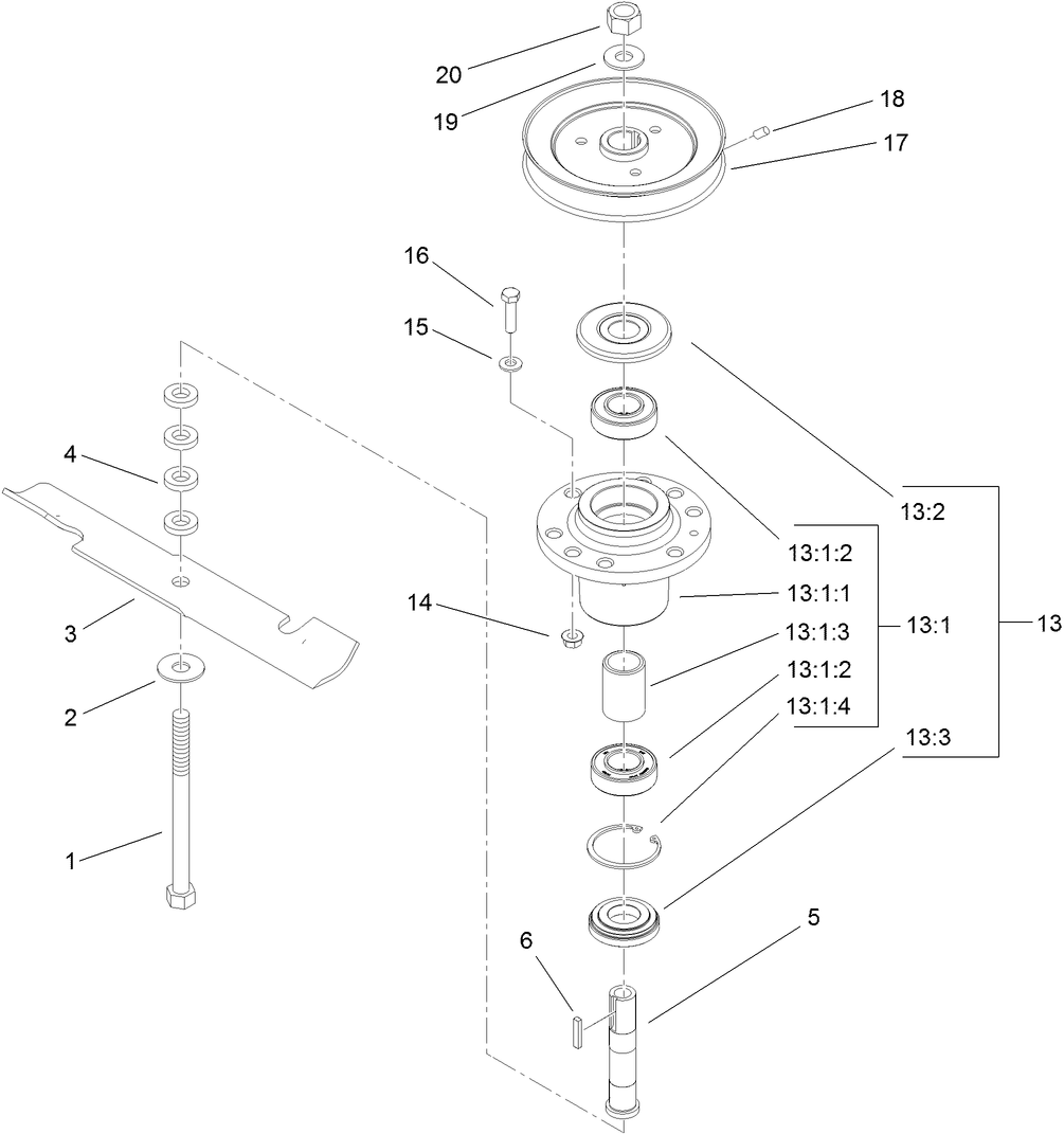 Spindle and Blade Assembly