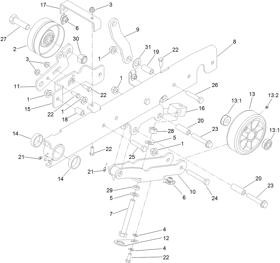RH Trailing Arm Assembly No. 117-8460