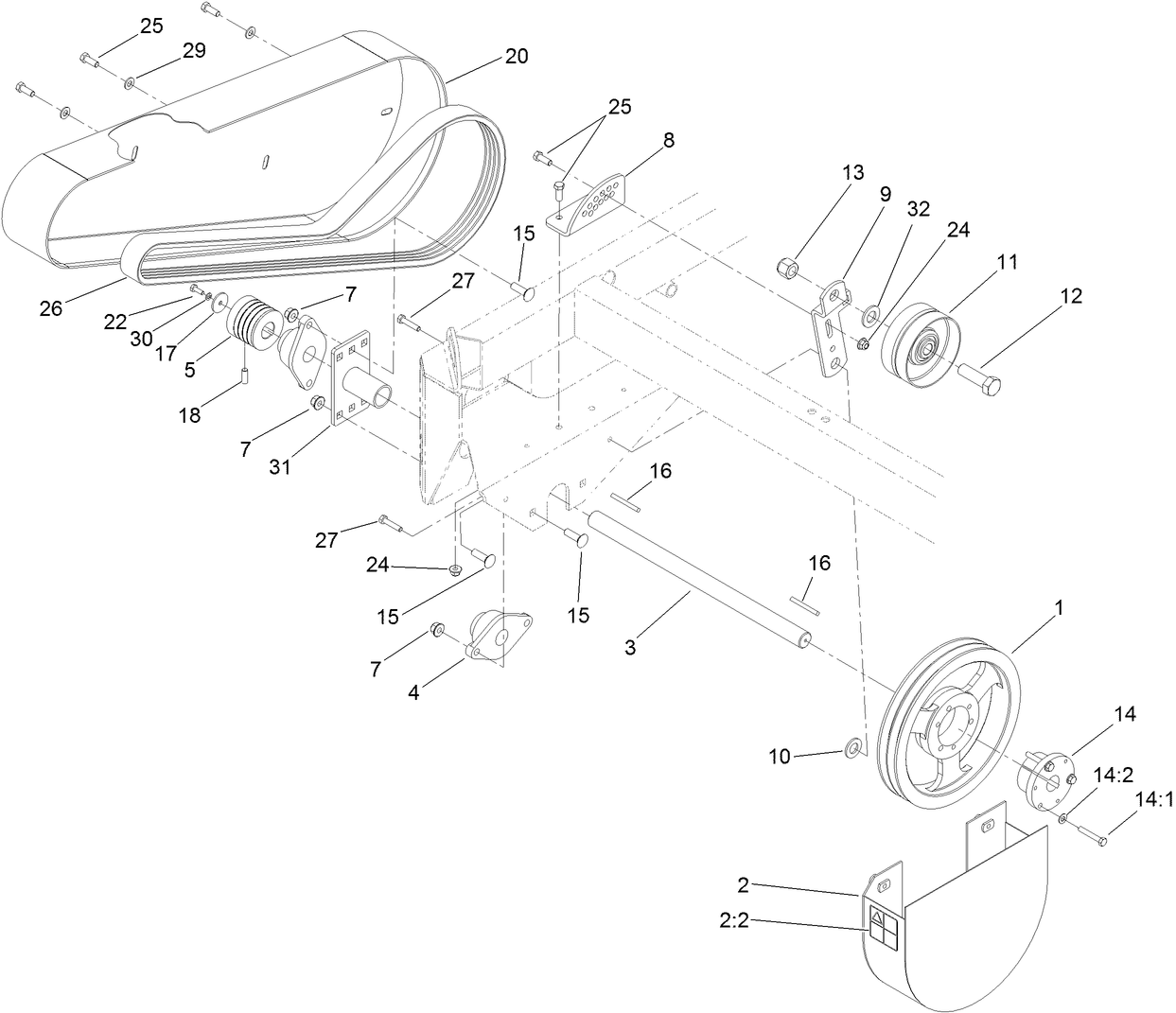 Idler, Pully and Belt Assembly