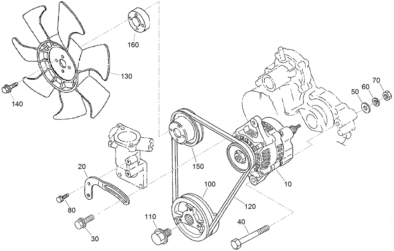 Alternator and Pulley Assembly