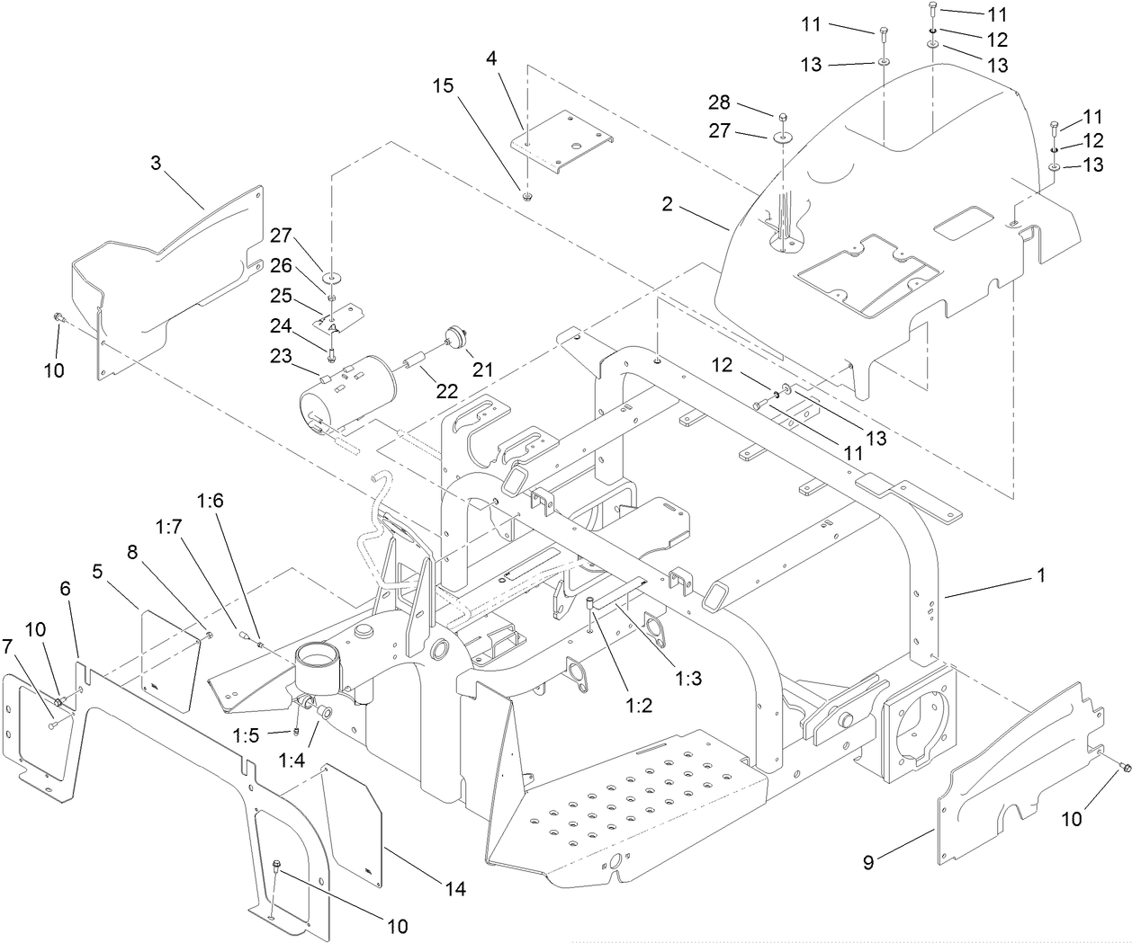 Frame and Console Assembly