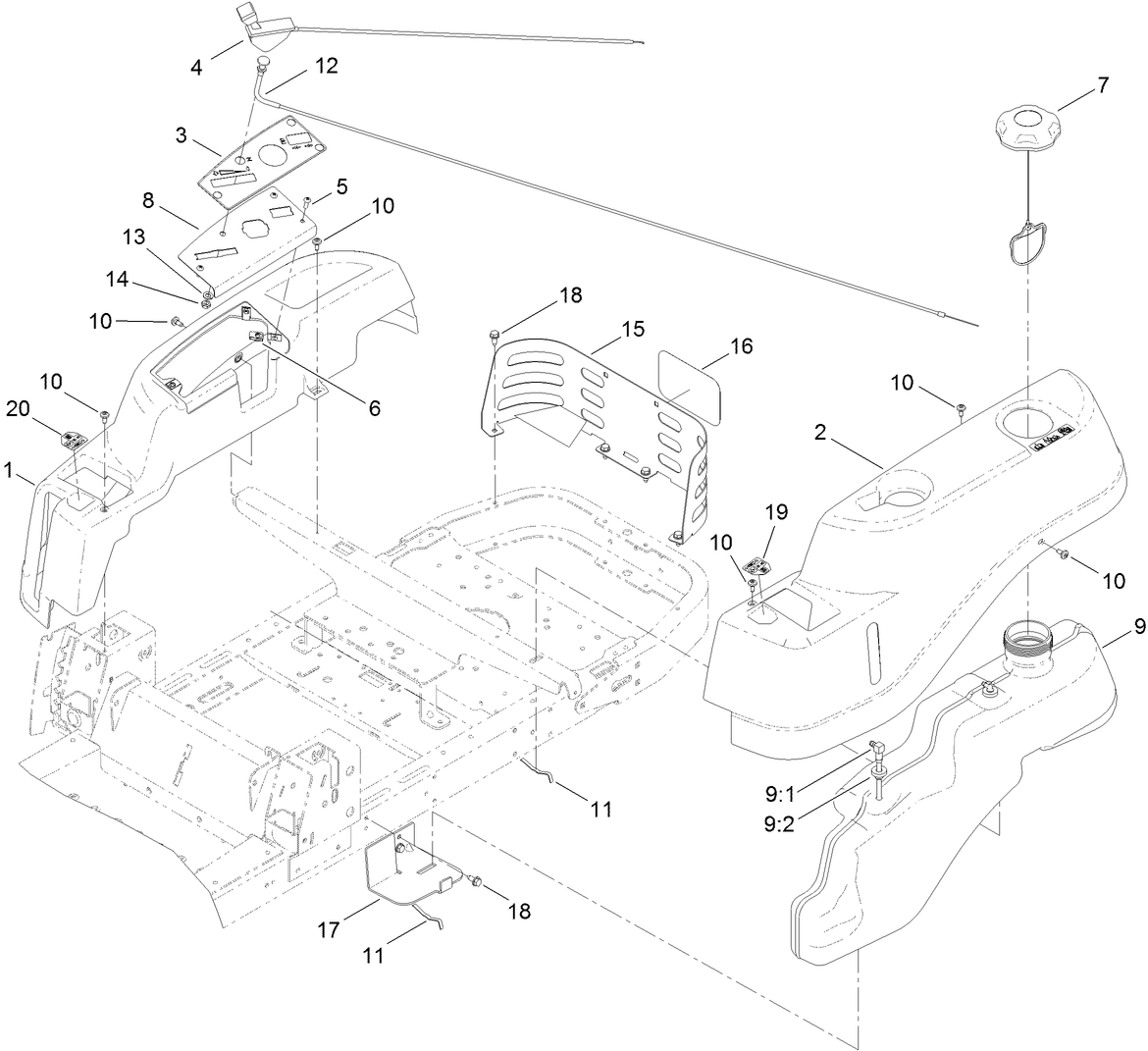Body Styling and Fuel Tank Assembly