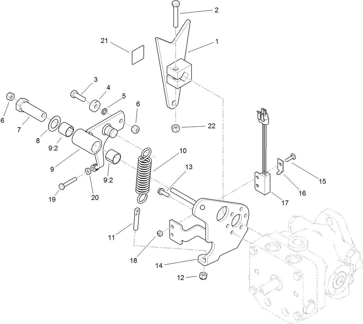 Pump Control Lever Assembly