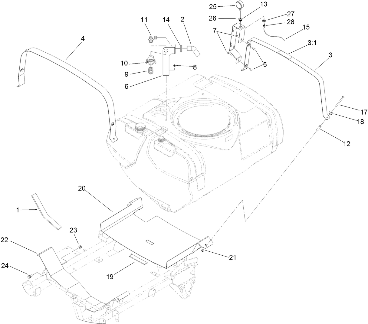 Tank and Saddle Assembly