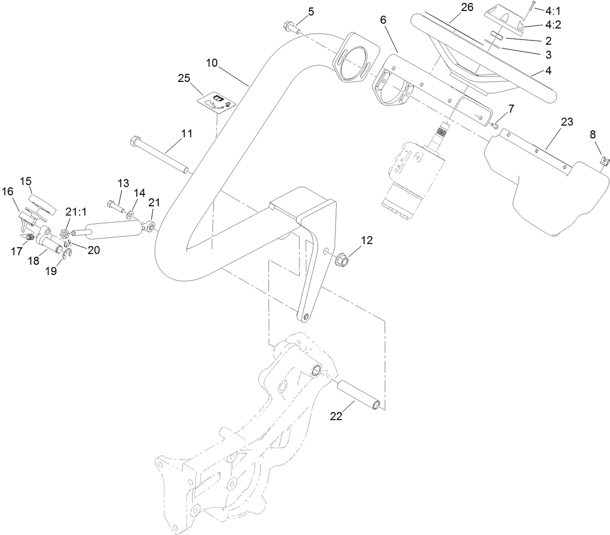 Steering Arm and Adjuster Assembly
