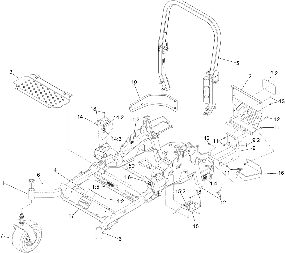Frame and Caster Assembly