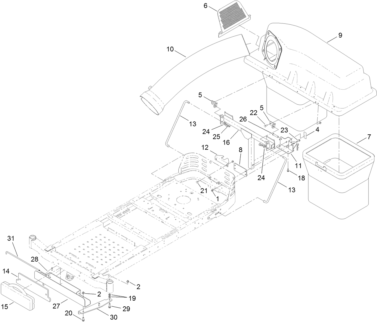 50 Inch Bagger Assembly
