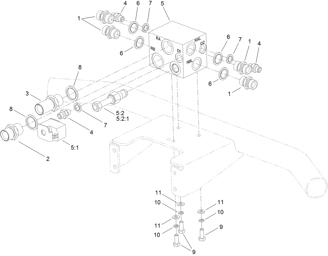 Rear Transmission Block Assembly