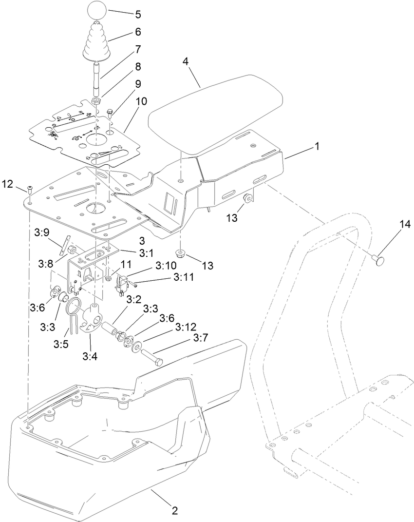 Console and Reel Control Assembly