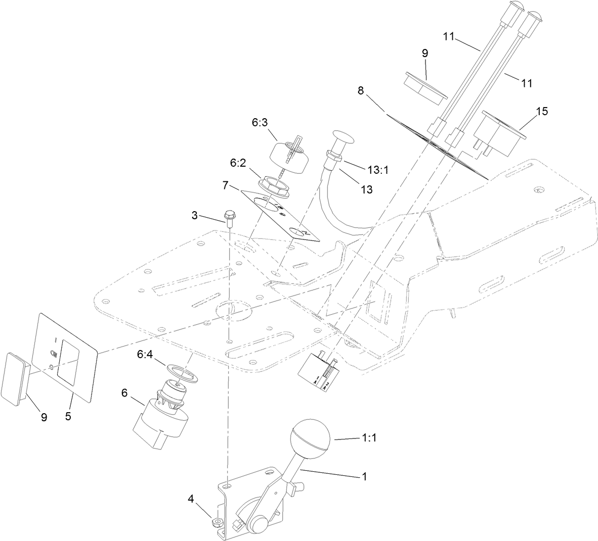 Ignition, Throttle and Choke Control Assembly