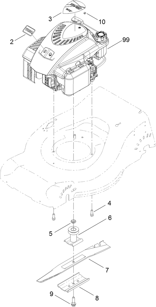 Engine and Blade Assembly