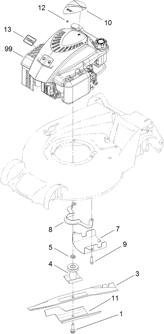 Engine and Blade Assembly