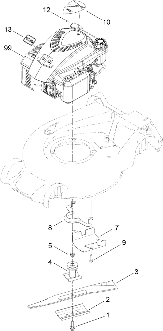 Engine and Blade Assembly
