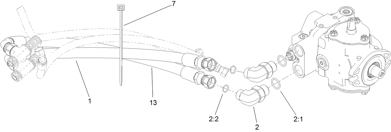 Traction Drive Hose Routing Assembly