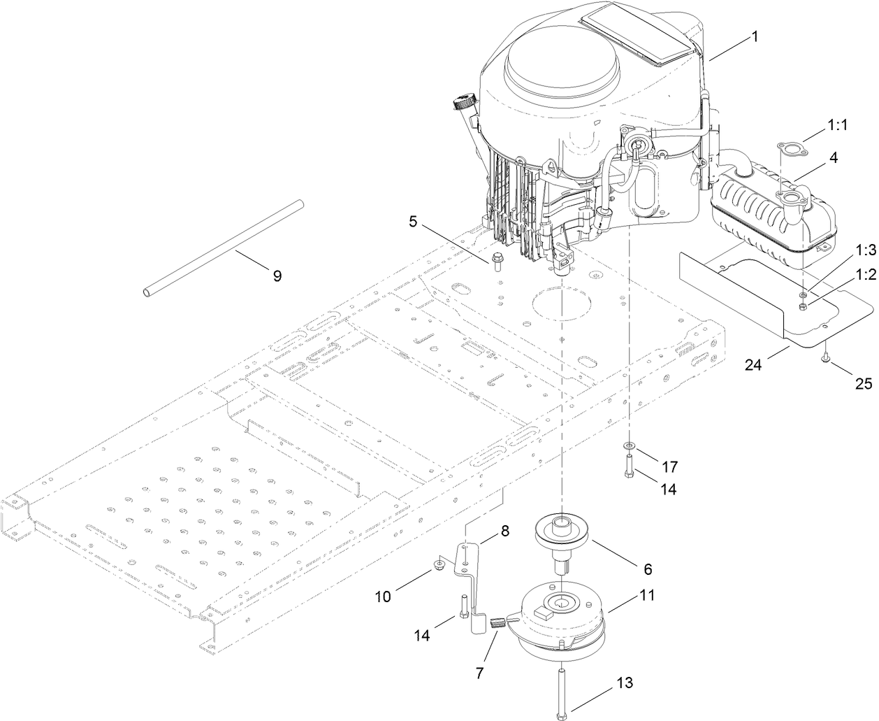 Engine and Clutch Assembly