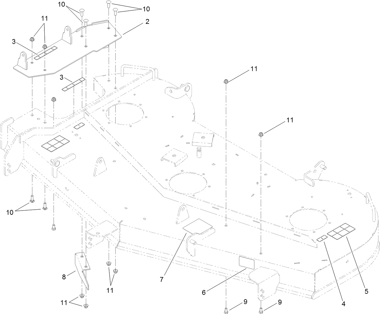 60 Inch Deck Decal Assembly No. 119-3453
