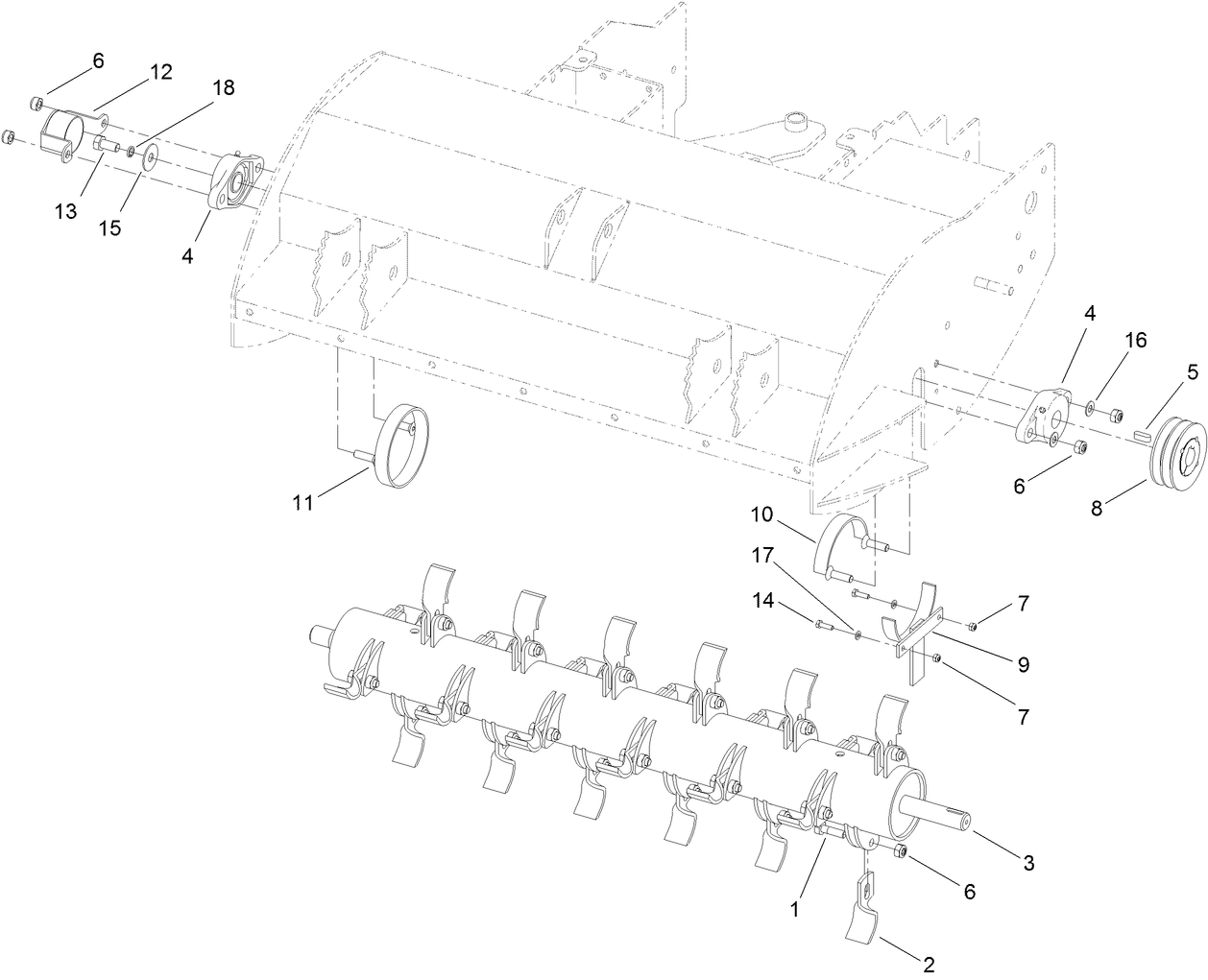 Rotor Assembly  36 Inch Flail Attachment