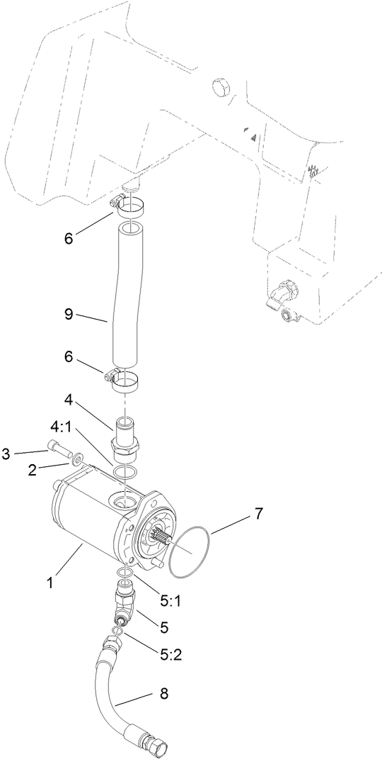 Hydraulic Mow Gear Pump Assembly