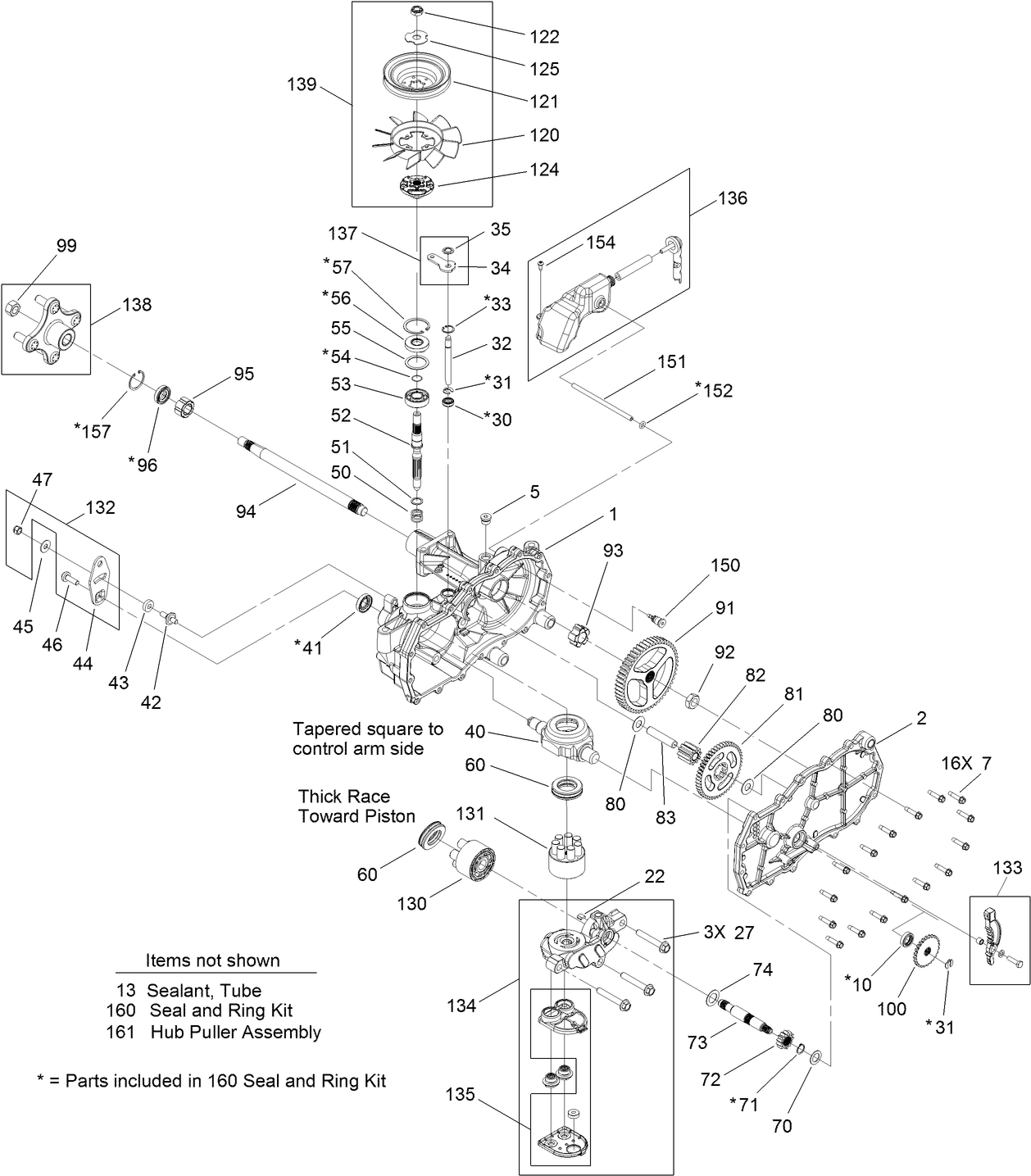 Right Hand Hydro Transaxle Assembly No. 119-3331