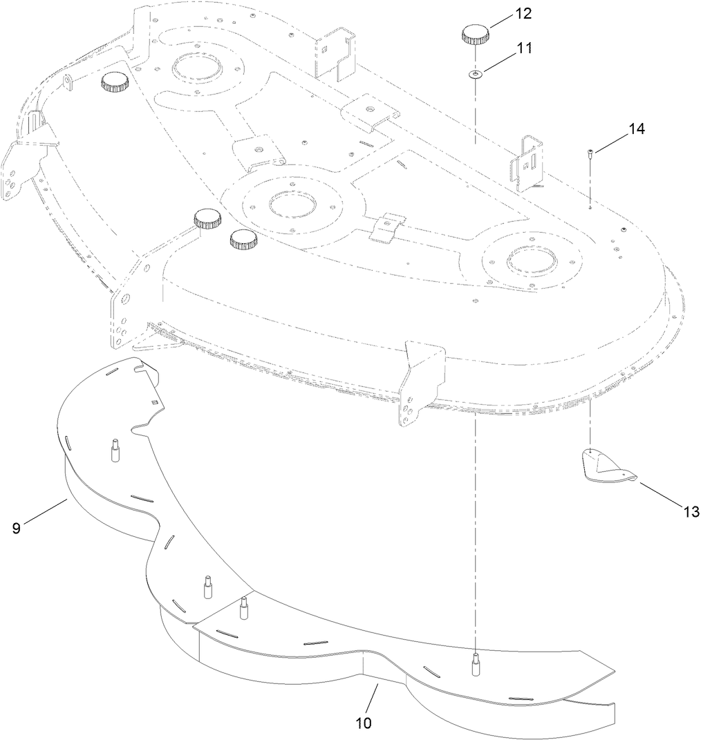 50 Inch Deck Baffle Assembly