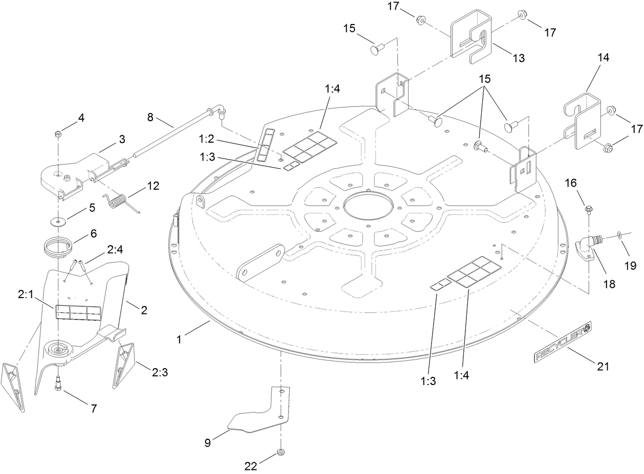 32 Inch Deck Assembly