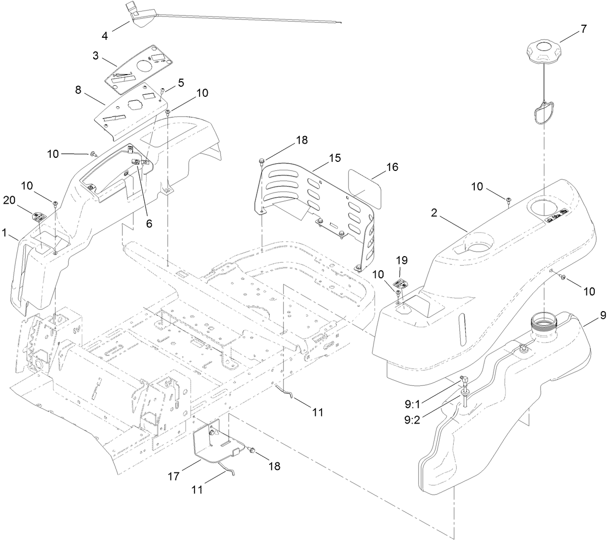 Body Styling and Fuel Pod Assembly