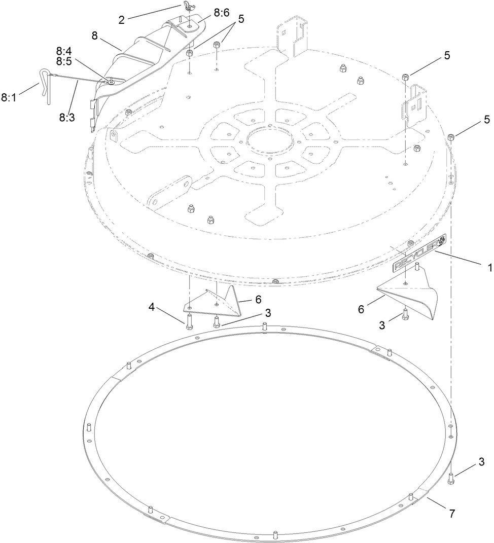 32 Inch Deck Recycler Kit Assembly