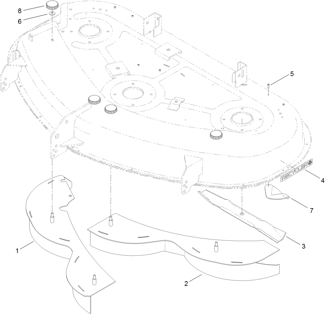 50 Inch Deck Recycler Kit Assembly