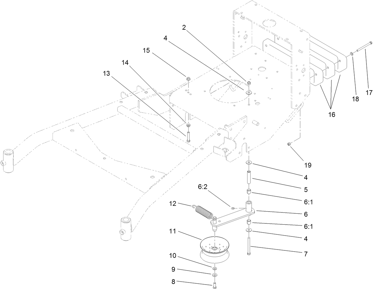 Power-Take-Off Idler and Weight Assembly